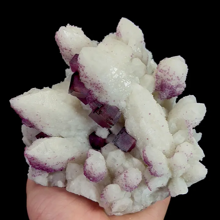 Natural Purple Fluorite and Quartz, Mineral Specimen:Inner Mongolia,China (135*145*90MM) image