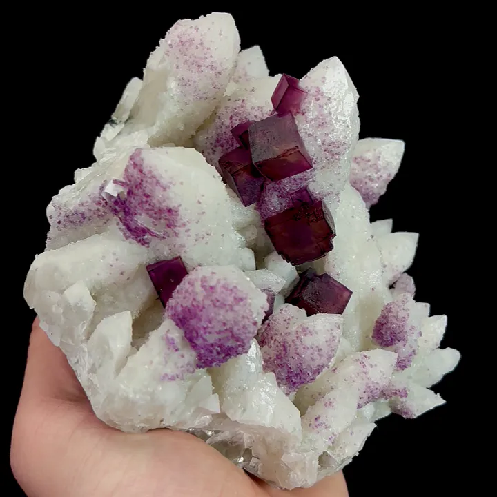 Natural Purple Fluorite and Quartz, Mineral Specimen:Inner Mongolia,China (135*145*90MM) - image 2