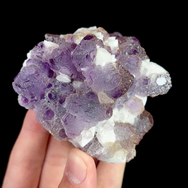 Natural Purple Fluorite and Quartz, Mineral Specimen:Inner Mongolia,China (90*75*50MM) - image 6