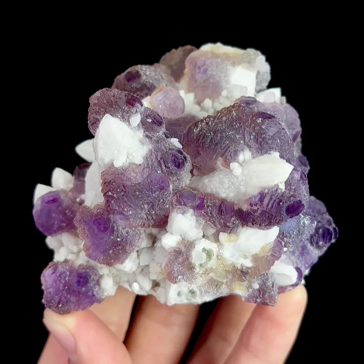 Natural Purple Fluorite and Quartz, Mineral Specimen:Inner Mongolia,China (90*75*50MM) - image 8