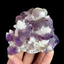 Natural Purple Fluorite and Quartz, Mineral Specimen:Inner Mongolia,China (90*75*50MM) - image 8