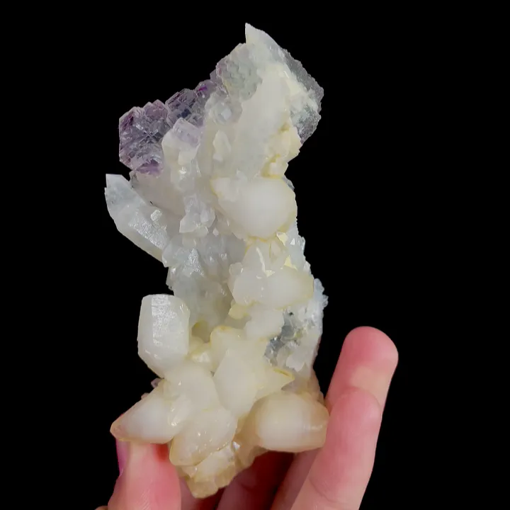Natural purple Fluorite and Quartz, Mineral Specimen:Shangbao,Hunan (55*120*25MM) - image 6