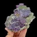 Natural Purple Fluorite and Quartz, Mineral Specimen:Yaogangxian,Hunan (105*90*55MM) - image 2