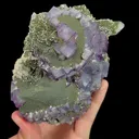 Natural Purple Fluorite and Quartz, Mineral Specimen:Yaogangxian,Hunan (105*90*55MM) - image 4
