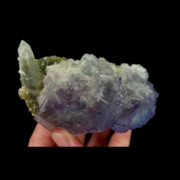 Natural Purple Fluorite and Quartz, Mineral Specimen:Yaogangxian,Hunan (110*55*45MM) - image 6