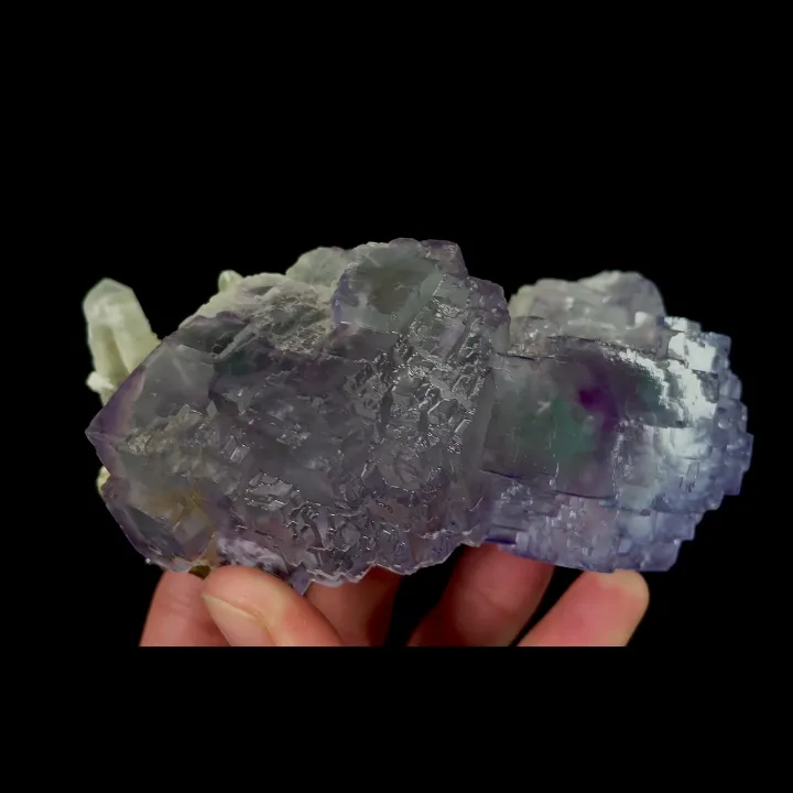 Natural Purple Fluorite and Quartz, Mineral Specimen:Yaogangxian,Hunan (110*55*45MM) image
