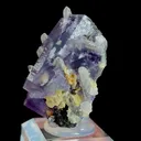 Natural Purple Fluorite and Quartz, Mineral Specimen:Yaogangxian,Hunan (30*25*30MM) - image 2