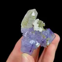 Natural Purple Fluorite and Quartz, Mineral Specimen:Yaogangxian,Hunan (45*45*25MM) - image 3