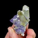 Natural Purple Fluorite and Quartz, Mineral Specimen:Yaogangxian,Hunan (45*45*25MM) - image 4