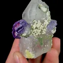 Natural Purple Fluorite and Quartz, Mineral Specimen:Yaogangxian,Hunan (45*60*30MM) - image 3