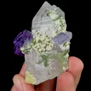 Natural Purple Fluorite and Quartz, Mineral Specimen:Yaogangxian,Hunan (45*60*30MM) - image 4
