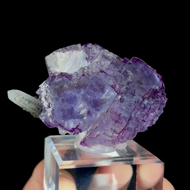 Natural Purple Fluorite and Quartz, Mineral Specimen:Yaogangxian,Hunan (65*30*40MM) image