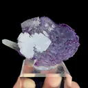 Natural Purple Fluorite and Quartz, Mineral Specimen:Yaogangxian,Hunan (65*30*40MM) - image 3