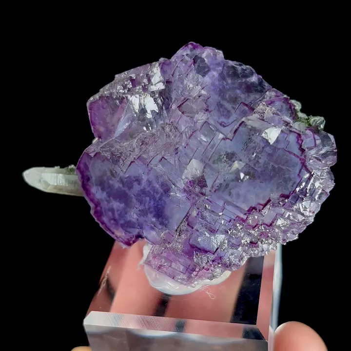 Natural Purple Fluorite and Quartz, Mineral Specimen:Yaogangxian,Hunan (65*30*40MM) - image 5