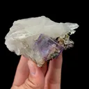 Natural Purple Fluorite and Quartz, Mineral Specimen:Yaogangxian,Hunan (85*45*55MM) - image 5