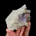 Natural Purple Fluorite and Quartz, Mineral Specimen:Yaogangxian,Hunan (85*45*55MM) - image 2