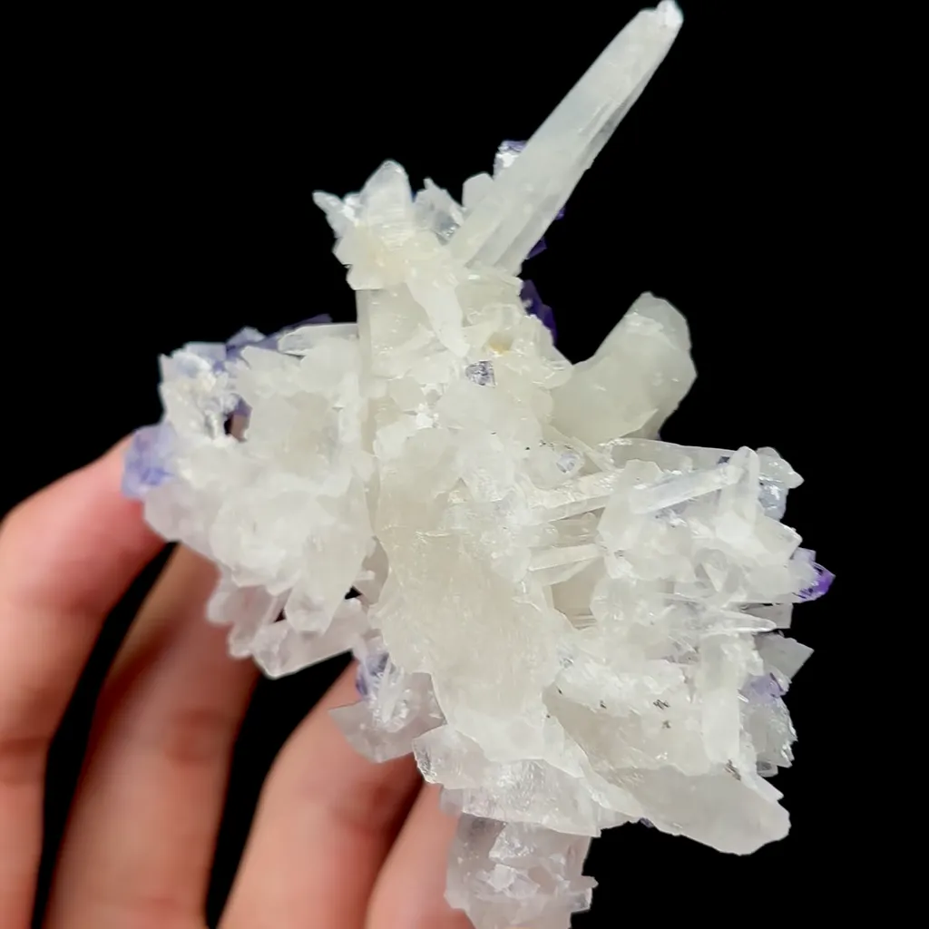 Natural Purple Fluorite and Quartz, Mineral Specimen:Yaogangxian,Hunan (85*55*85MM) - image 4