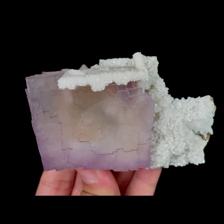 Natural Purple Fluorite and Quartz, Mineral Specimen:Yaogangxian,Hunan (90*50*40MM) - image 5