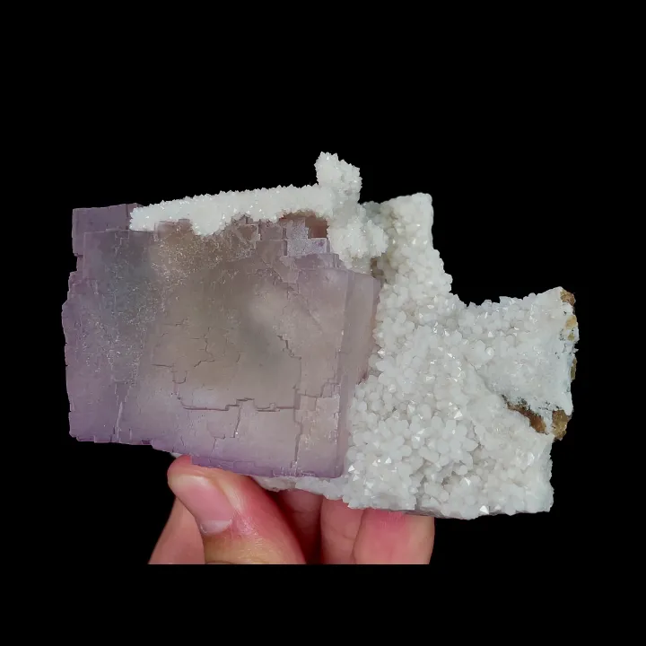 Natural Purple Fluorite and Quartz, Mineral Specimen:Yaogangxian,Hunan (90*50*40MM) - image 2