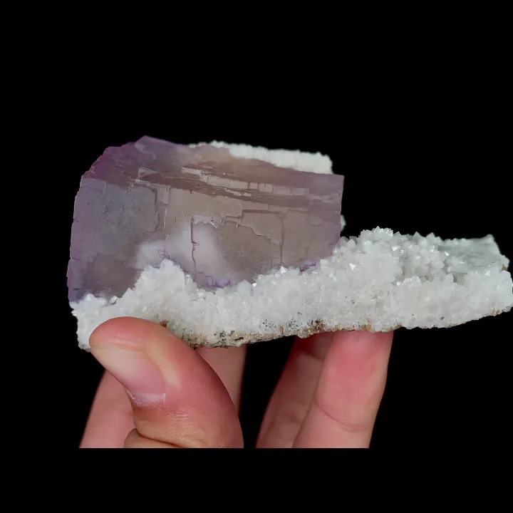 Natural Purple Fluorite and Quartz, Mineral Specimen:Yaogangxian,Hunan (90*50*40MM) - image 3