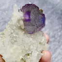 Natural Purple Fluorite and Quartz Symbiosis comes from Shangbao,Hunan 60*60*50MM - image 3