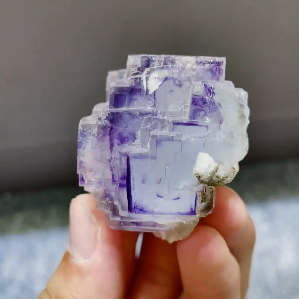 Natural Purple Fluorite and Quartz Symbiosis comes from Yaogangxian,Hunan 40*55*35MM - image 2