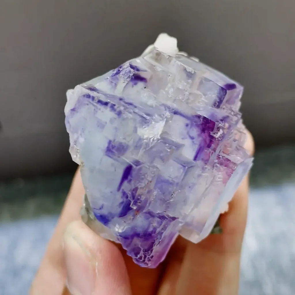 Natural Purple Fluorite and Quartz Symbiosis comes from Yaogangxian,Hunan 40*55*35MM - image 3