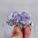 Natural Purple Fluorite and Quartz Symbiosis comes from Yindu,Inner Mongolia 50*60*20MM - image 4