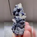Natural Purple Fluorite and Quartz Symbiosis comes from Zhejiang,China 35*35*70MM - image 4