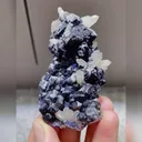 Natural Purple Fluorite and Quartz Symbiosis comes from Zhejiang,China 35*35*70MM - image 1