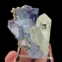 Natural Purple Fluorite and Quartz Tower, Mineral Specimen:Yaogangxian,Hunan (45*40*45MM) - image 4