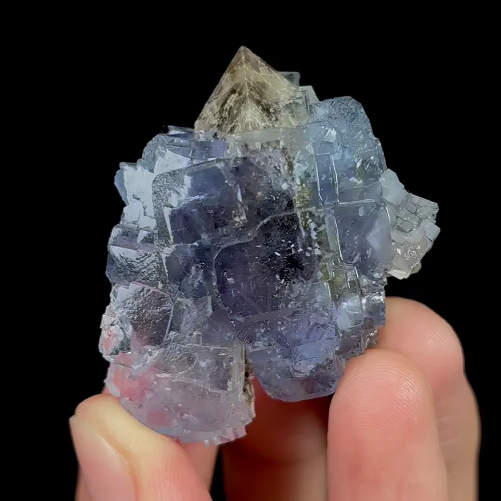 Natural Purple Fluorite and Scheelite, Mineral Specimen:Yaogangxian,Hunan (35*45*20MM) image