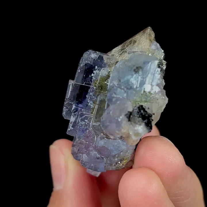 Natural Purple Fluorite and Scheelite, Mineral Specimen:Yaogangxian,Hunan (35*45*20MM) - image 3