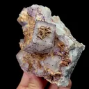 Natural Purple Fluorite and Siderite,Cube Mineral Specimen: GUIZHOU China (90*60*95mm) - image 3