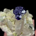 Natural Purple Fluorite and Smoky Quartz Cluster, Mineral Specimen:Yunxiao,Fujian (60*55*40MM) - image 3
