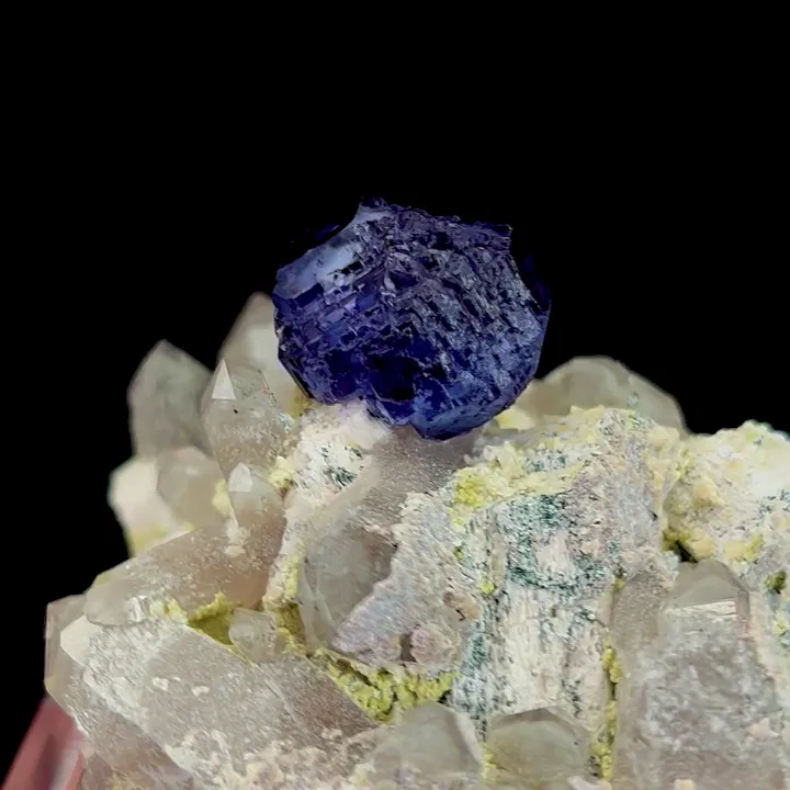 Natural Purple Fluorite and Smoky Quartz Cluster, Mineral Specimen:Yunxiao,Fujian (60*55*40MM) - image 4