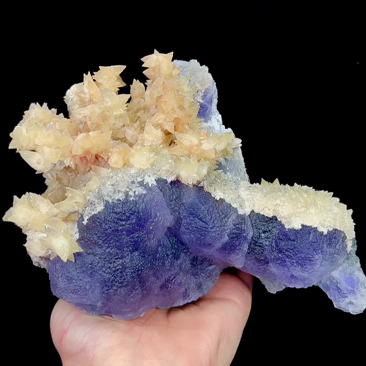 Natural Purple Fluorite and Yellow Calcite, Mineral Specimen:Guizhou,China (170*130*100MM) - image 4