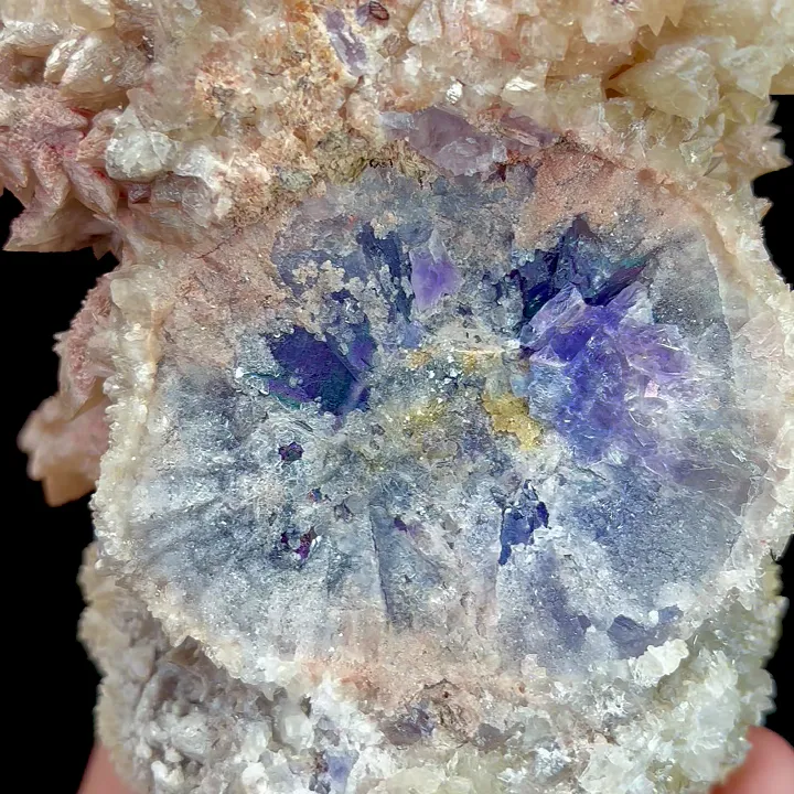 Natural Purple Fluorite and Yellow Calcite, Mineral Specimen:Guizhou,China (75*140*70MM) - image 4