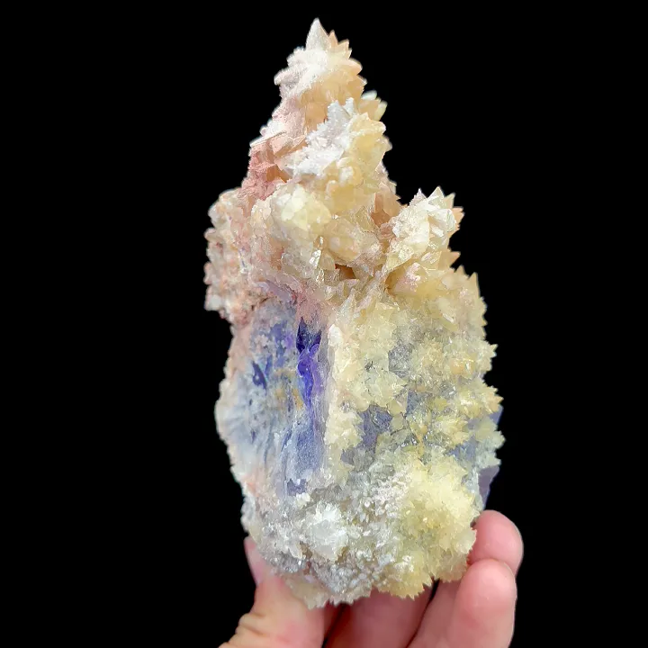 Natural Purple Fluorite and Yellow Calcite, Mineral Specimen:Guizhou,China (75*140*70MM) - image 3