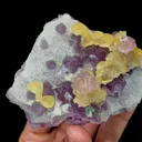 Natural Purple Fluorite and Yellow Fluorite, Mineral Specimen:ZHEJIANG,China (105*75*35MM) - image 2