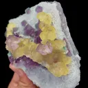 Natural Purple Fluorite and Yellow Fluorite, Mineral Specimen:ZHEJIANG,China (105*75*35MM) - image 3