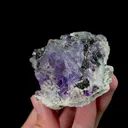Natural Purple Fluorite Bismuthinite and Wolframite Mineral Specimen,High Quality Specimen,YAO GANG XIAN,HUNAN,CHINA(92*69*41mm) - image 3