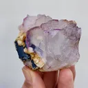 Natural Purple Fluorite, Black Wolframite and Dolomite, Mineral Specimens:Yaogangxian,Hunan (65*50*25MM) - image 3