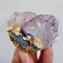 Natural Purple Fluorite, Black Wolframite and Dolomite, Mineral Specimens:Yaogangxian,Hunan (65*50*25MM) - image 2