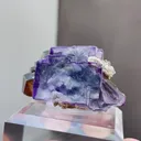 Natural Purple Fluorite coexists with Arsenopyrite comes from Yaogangxian,Hunan 40*30*20MM - image 1