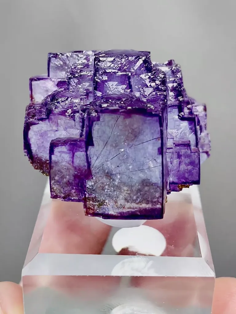 Natural Purple Fluorite coexists with Jamstenite comes from Yaogangxian,Hunan 30*25*20MM - image 5