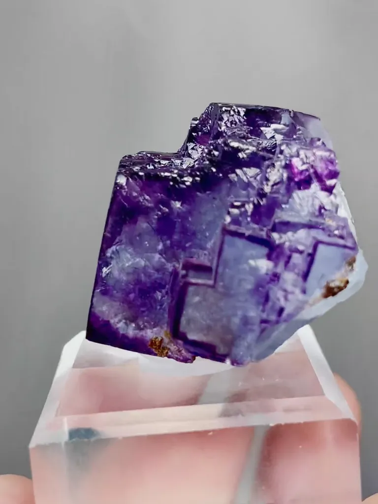 Natural Purple Fluorite coexists with Jamstenite comes from Yaogangxian,Hunan 30*25*20MM - image 3