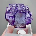 Natural Purple Fluorite coexists with Jamstenite comes from Yaogangxian,Hunan 30*25*20MM - image 1