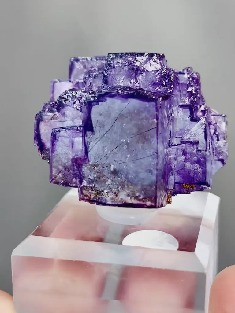 Natural Purple Fluorite coexists with Jamstenite comes from Yaogangxian,Hunan 30*25*20MM - image 2