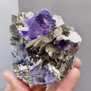 Natural Purple Fluorite coexists with Magnetite comes from Yindu,Inner Mongolia 75*50*60MM - image 2